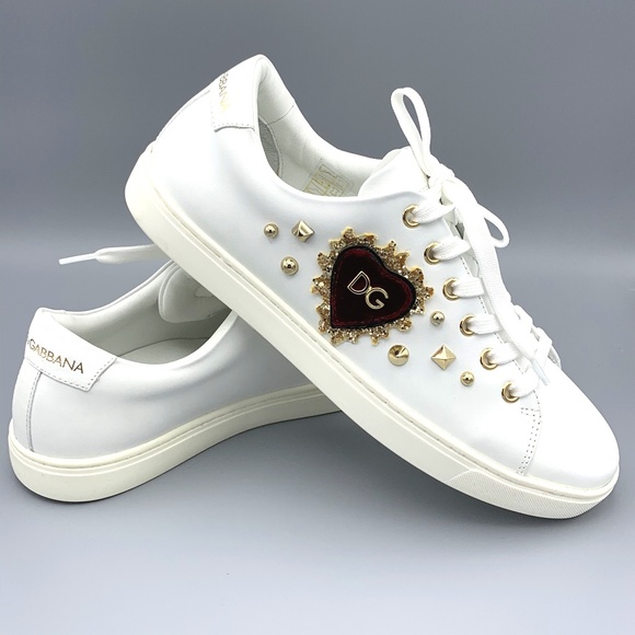 NIB DOLCE & GABBANA Heart Portofino Sneakers - Picture 3 of 14